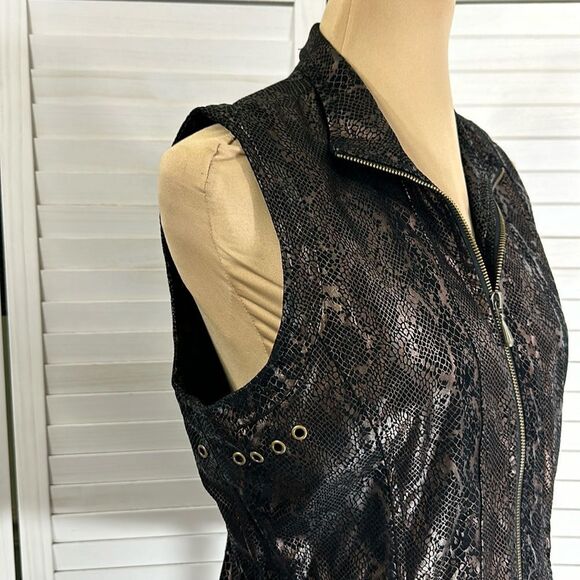 Erin London Vest Small Faux Snakeskin Python NWOT - Picture 4 of 16